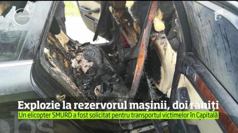 Doi bărbaţi din Dâmboviţa au fost răniţi după ce rezervorul unei maşini a explodat