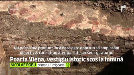 Un vestigiu al Cetăţii Timişoarei, de pe vremea habsburgilor, a fost descoperit chiar în centrul oraşului