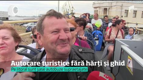 Autocare turistice fără hărți și ghid. Pe litoral sunt șase autobuze supraetajate