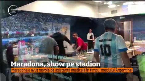 Diego Maradona a făcut show la meciul dintre Argentina şi Nigeria