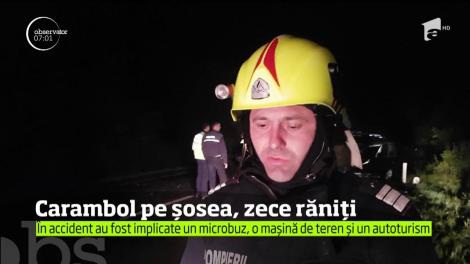 Impact violent pe o şosea din Satu Mare, unde vestea unui accident cu 10 victime a dus la instaurarea planului roşu de intervenţie