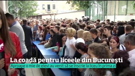 La coadă pentru liceele din București. După ore lungi de aşteptare, au fost şi părinți care şi-au pierdut cumpătul