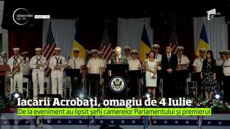 Ziua Americii, 4 iulie, a fost sărbătorită în avans de reprezentanţa diplomatică a Statelor Unite la Bucureşti