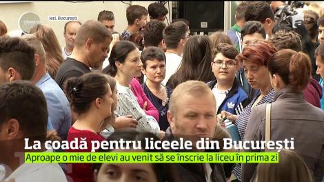La coadă pentru liceele din București