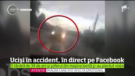 Uciși în accident, în direct pe Facebook
