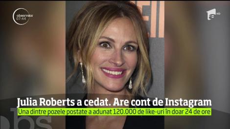 Julia Roberts are, în sfârşit, cont de Instagram