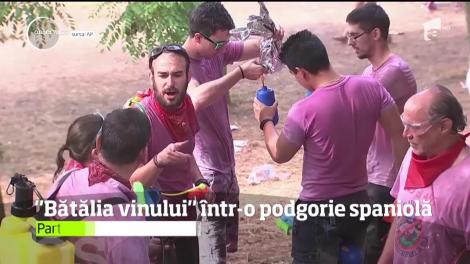 „Bătălia vinului” într-o  podgorie spaniolă