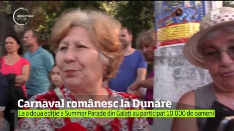 Zi de sărbătoare la Galați. Carnavalul românesc a avut loc la Dunăre