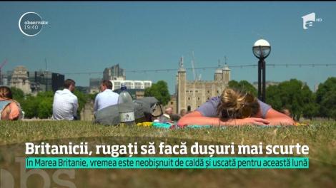 Britanicii, rugați să facă dușuri mai scurte