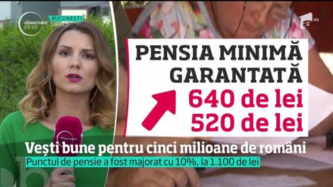 Veşti bune pentru cinci milioane de pensionari