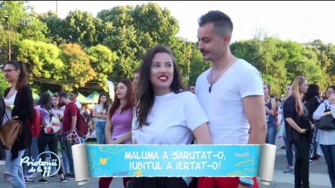 Maluma a sărutat o fată, pe scenă, iar iubitul ei a privit totul din public