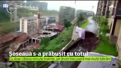 Imagini terifiante au surprins camerele de supraveghere din apropierea unei parcări din China