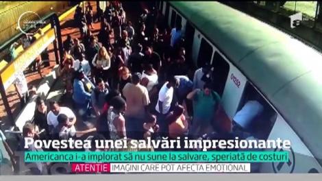 O poveste în egală măsură impresionantă şi înfiorătoare vine din Boston. Zeci de oameni s-au mobilizat pentru a salva o femeie care şi-a prins piciorul între tren şi peron