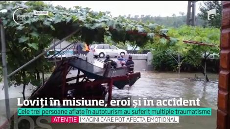 Halucinant! Primele imagini de la teribilul accident &icirc;n care şase pompieri din Bacău s-au răsturnat cu maşina: &rdquo;Tot ce am reușit să facem a fost să...&rdquo;