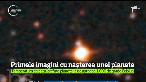 Un grup de astronomi au înregistrat pentru prima dată imagini clare cu procesul de formare a unei planete