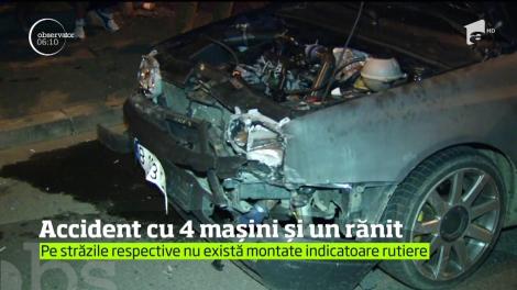 Un accident în care au fost implicate 4 maşini a avut loc în cartierul Baicului din Capitală