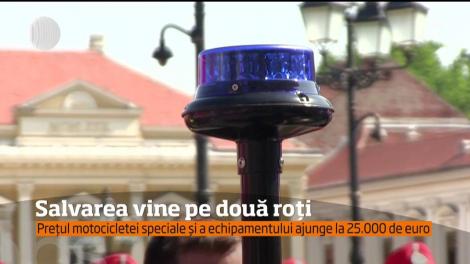 Salvarea vine pe două roți. Pretul motocicletei speciale și a echipamentului ajunge la 25.000 de euro