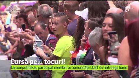 Competiţie inedită la Madrid, unde zeci de tineri au participat la cursa anuală pe tocuri
