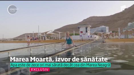 Marea Moartă, izvor de sănătate! Apa este de zece ori mai sărată decât cea din Marea Neagră