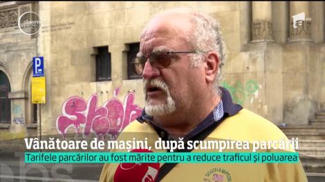 Vânătoare de mașini, după scumpirea parcării