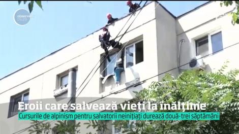 Pompierii alpinişti, eroii care salvează vieți la înălțime