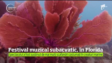 Mai mulţi localnici din Florida şi-au combinat pasiunea pentru scufundări cu cea pentru cântec şi au organizat festivalul muzicii subacvatice