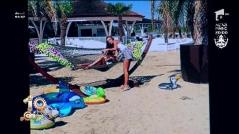 Flavia și Diana Munteanu au făcut foarte multe poze la Therme! Dani Oțil: "Trebuie să ai cursuri de pilates ca să fii fotograf"