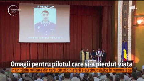 Pilotul militar Florin Rotaru a fost comemorat