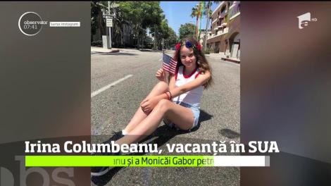 Monica Gabor este cea mai fericită pentru că fiica ei s-a dus să-şi petreacă vacanţa de vară în Statele Unite, alături de ea