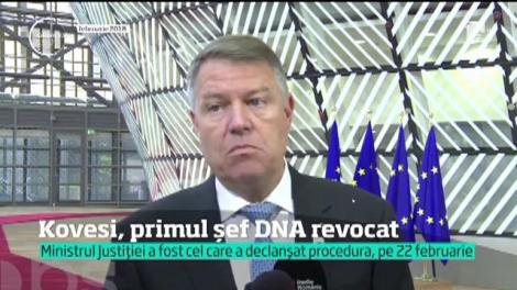 Laura Codruţa Kovesi este primul procuror-șef DNA revocat din funcție