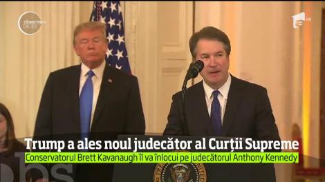 Preşedintele Donald Trump l-a nominalizat pe conservatorul Brett Kavanaugh, pentru funcţia de judecător al Curţii Supreme