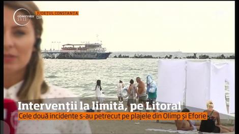 Operaţiune de salvare contra cronometru a două persoane, pe litoral