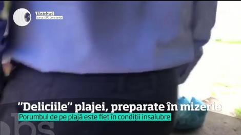 Imaginile zilei vin de pe litoral, unde autorităţile au mers pe urma v&acirc;nzătorilor care v&acirc;nd gustări direct pe plajă. Gogoşile şi porumbul fiert provin din bucătării murdare, fără nicio autorizaţie
