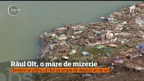 Imagini REVOLTĂTOARE în zona Olteniei! Râul Olt a devenit un adevărat FOCAR DE INFECȚIE și este greu de privit