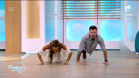 Provocarea Zilei! Diana Munteanu a fost pusă să facă flotări în direct!