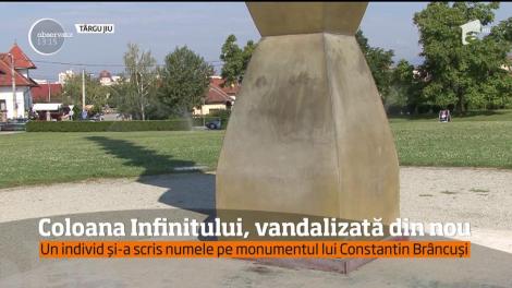 Coloana Infinitului a fost vandalizată din nou