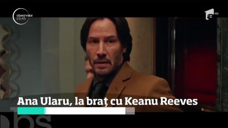 A atras toate privirile! Ana Ularu, SEDUCĂTOARE la brațul lui Keanu Reeves. Ce spune actorul despre ea - VIDEO