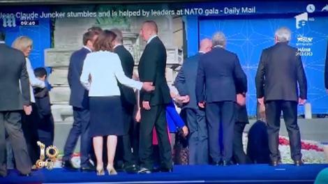 Smiley News. Jean-Claude Juncker, surprins în timp ce se clătina