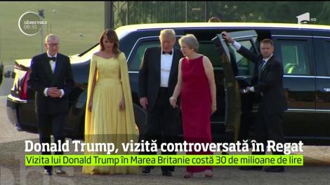 Donald Trump şi-a început vizita oficială în Regatul Unit