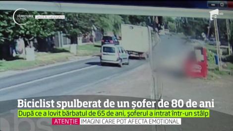 Un biciclist în vârstă de 65 de ani din comuna dâmboviţeană Bâldana se zbate între viaţă şi moarte după ce a fost lovit de un şofer octogenar