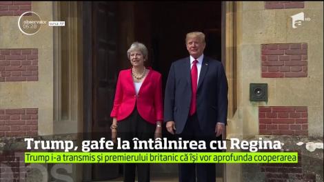 Donald Trump şi soţia sa au întâlnit-o aseară pe regina Marii Britanii