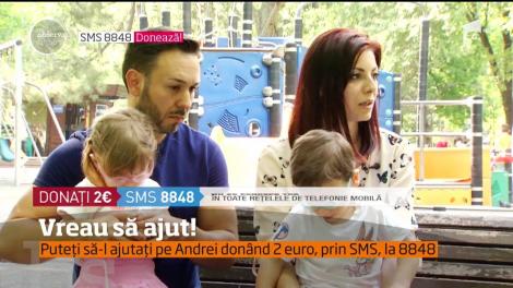 Vreau sa ajut! Andrei nu merge, dar ar putea-o face dacă ar avea banii necesari pentru operaţia din Statele Unite!