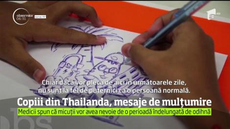 Copiii din Thailanda, mesaje de mulțumire