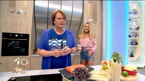 Demonstrație, în direct! Vlăduț, bucătarul de la Neatza, ne arată cum se curăță sparanghelul alb!