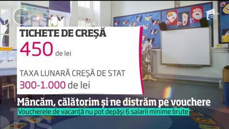 De la anul, nu doar vacanţa va putea fi plătită cu tichete valorice. Ci şi creşa sau biletul la teatru. O lege care reglementează acordarea bonurilor valorice angajaţilor intră în vigoare în ianuarie 2019