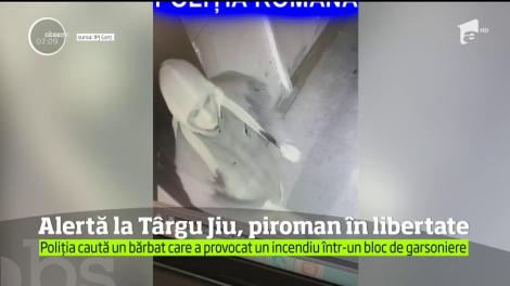 Este alertă la Târgu Jiu. Un piroman este în libertate, iar Poliţia cere ajutorul locuitorilor din zonă, pentru identificarea lui