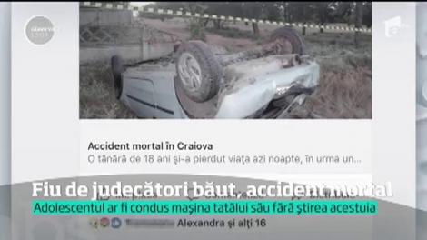 O tânără a MURIT după ce fiul unor judecători a furat maşina tatălui şi a plecat cu prietenii într-o cursă nebună! Ce ALCOOLEMIE avea șoferul?