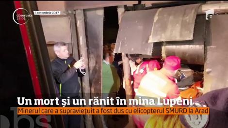 Un miner şi-a pierdut viaţa iar altul este grav rănit după ce o galerie s-a surpat la Mina Lupeni, din Valea Jiului