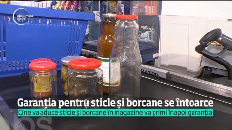 O nouă lege îi obligă pe români să plătească garanţie pentru fiecare sticlă sau borcan cumpărat din magazin