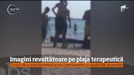 Imagini revoltătoare pe unica plajă din România special amenajată pentru persoanele cu dizabilităţi
